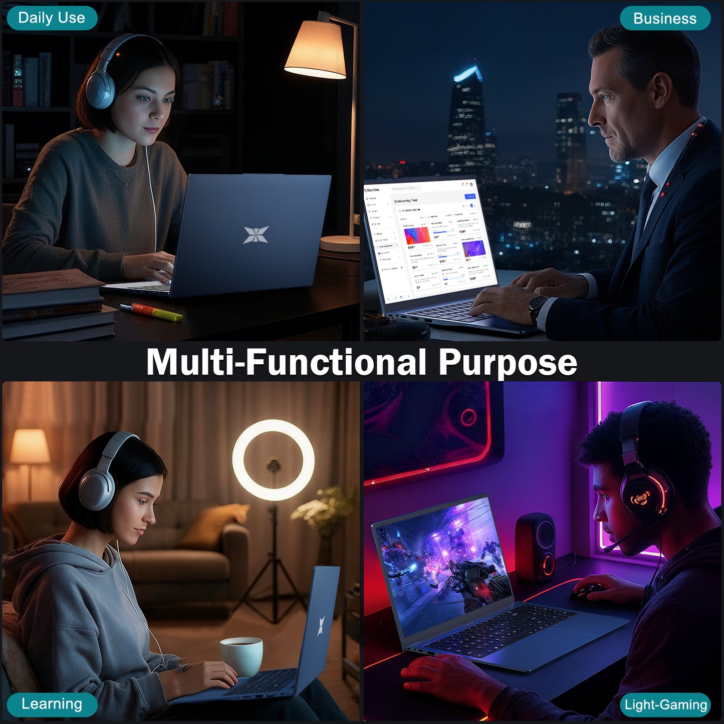 15.6 Student-Laptop, AMD Ryzen 5 (Beat i5-1135G7), 16GB RAM 512GB SSD, Radeon Vega 8 Graphics 1080P Display, 65W Fast Charging, USB3 & Type-C, 2.0MP Camera,Win 11 Notebook for Business Study Daily Use