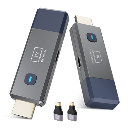 Wireless HDMI Transmitter and Receiver 328ft/100m Extender 4K Decode Input 1080P Output Plug&Play Portable 2.4G/5.8G for Video and Audio to Monitor from PC/Projector/TV Box