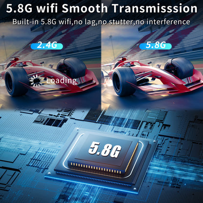 Wireless HDMI Transmitter and Receiver 328ft/100m Extender 4K Decode Input 1080P Output Plug&Play Portable 2.4G/5.8G for Video and Audio to Monitor from PC/Projector/TV Box