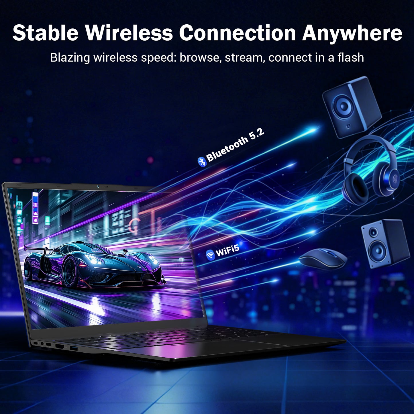 15.6 Student-Laptop, AMD Ryzen 5 (Beat i5-1135G7), 16GB RAM 512GB SSD, Radeon Vega 8 Graphics 1080P Display, 65W Fast Charging, USB3 & Type-C, 2.0MP Camera,Win 11 Notebook for Business Study Daily Use