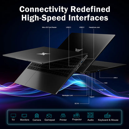 15.6 Student-Laptop, AMD Ryzen 5 (Beat i5-1135G7), 16GB RAM 512GB SSD, Radeon Vega 8 Graphics 1080P Display, 65W Fast Charging, USB3 & Type-C, 2.0MP Camera,Win 11 Notebook for Business Study Daily Use